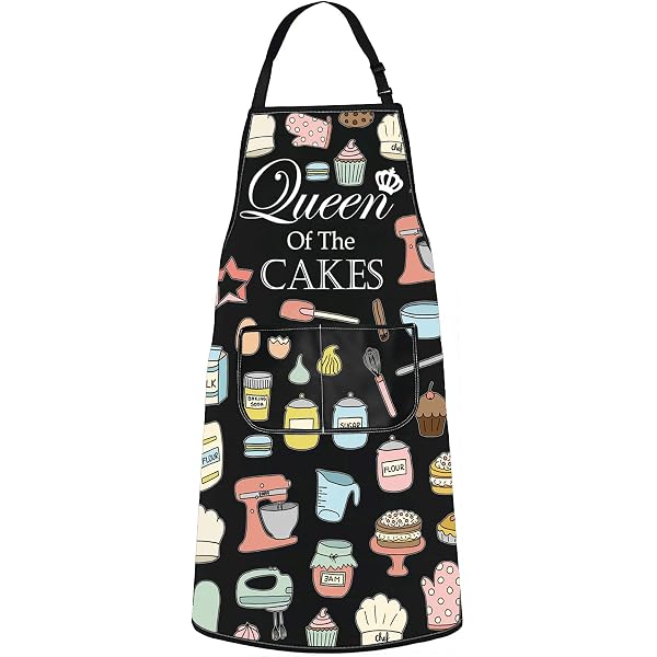 Grembiule Da Cucina 'Queen Of The Cakes' - Impermeabile Con Tasche - Regalo Per Amanti Della Pasticceria - 4