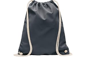 ELES VIDA Sac de gym en coton avec cordon de serrage - 38 x 46 cm - En tissu naturel - Certifié Öko-Tex