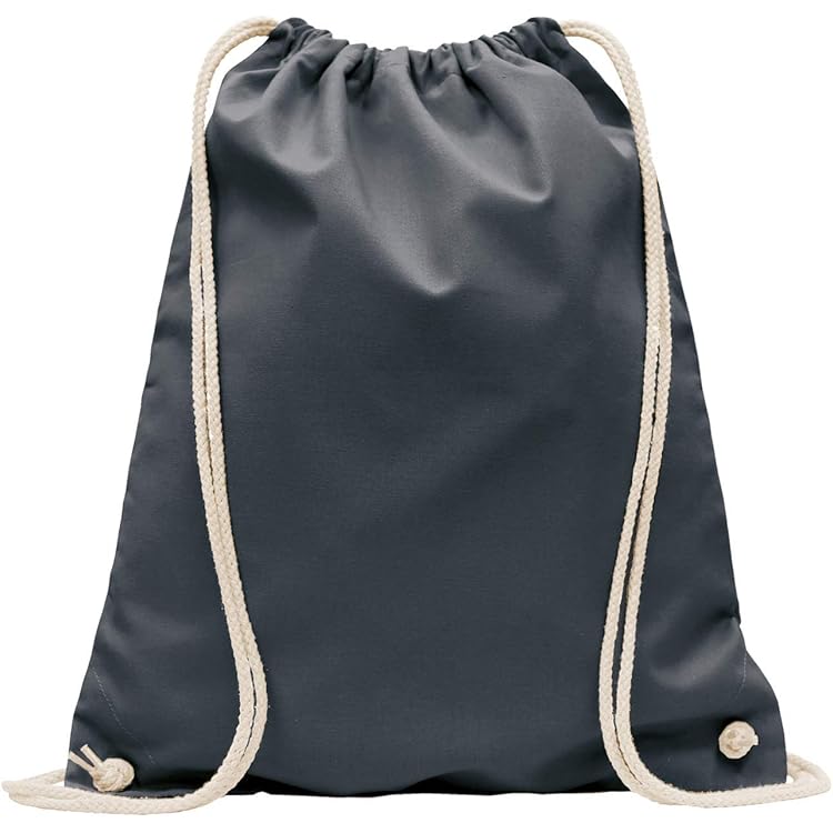 Katoenen Sporttas - Rugzak 38 x 42 cm, Stoffen Tas, Jute Tas OEKO-TEX® Geteste, Dames & Heren, Kinderen Gymtas, Schilderen in Mei Groen