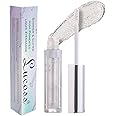 Lucoss Liquid Glitter Eyeshadow, Silver Shimmer Eye Shadow, High Pigmented Metallic Sparkly Eyeshadow, Long Lasting Waterproof Eyeshadow Gift for Women Girl