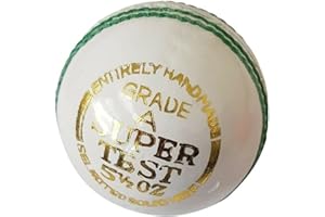 MAXX PRO BOXING GEAR MAXX 5 1/2 Oz Cricket Ball – Multi Color, Hand-Stitched Genuine Leather Hard Ball for Professional Matches, Club Play & Training