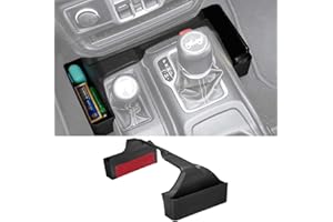 TDHLW Caja de Almacenamiento para Palanca de Cambios para 2018-2022 Jeep Wrangler JL JLU y Gladiator JT, Accesorios Interiores, Negro Mate