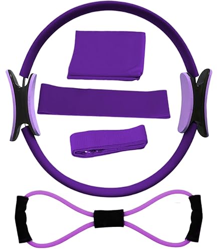 Anello Pilates Doppio - Kit Completo Per Allenamento Donna Con Cerchio, Cintura E Accessori Per Yoga E Fitness A Casa - Foto 8