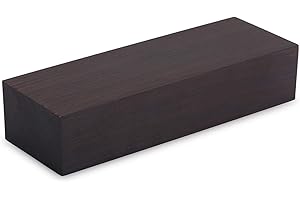 DIOCHE Morceau de Bois Rectangle Bois Exotique Manche de Couteau Bois stabilisé ébène 12 * 4 * 2.5 Bois D'ébène Noir Bois Instruments de Musique Vierges pour Instruments de Musique Outils