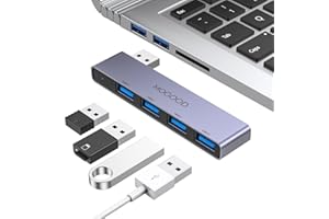 MOGOOD Hub Multi USB 3.0 con 4 Puertos Extensor con 1 USB 3.0 & 3 USB 2.0 Conector Compatible con Macbook Pro/Air, Surface Pro, PS4, PC, etc.