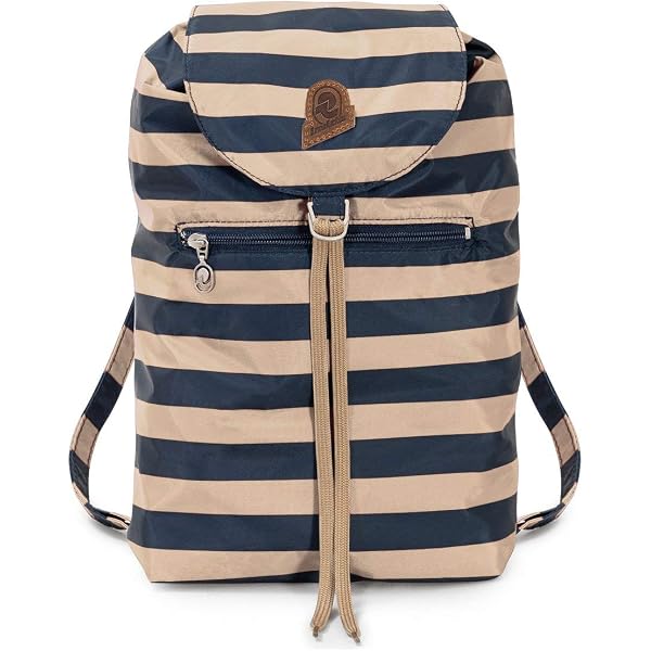 INVICTA Alpino Mini Backpack, Daypack, Bag, Italian Design with Leather Details; Lightweight and Compact for Travel and Excursions, Women, Men & Teenagers, Blue Fashion
