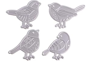 U-horizon Matrices de découpe 4PCS Oiseaux Birds, Cutting Dies Pochoir à découper en métal pour Scrapbooking, Album Photo, Carte, Papier de décoration, Cadeau