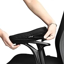 Coussins D'accoudoir Remplacement Pour Chaise Haworth Zody - Lot De 2, Noir, Confort Et Antidérapant