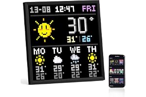 Divoom Pixoo-64 WiFi Pixel Art Display mit einem 64x64 LED Panel, einzigartige Beleuchtung
