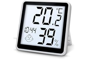 Houdian Hygrometer Indoor Thermometer, Digital Indoor Thermometer with Memory Function, ℃/℉ Selectable, Easy to Use, Calibrate-able for Home, Baby Room, Office