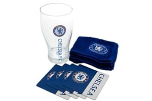 TIRRITO Chelsea FC Offizielles Fußball-Geschenk, Mini-Bar-Set – eine tolle Geschenkidee zu Weihnachten/Geburtstag für Männer und Jungen