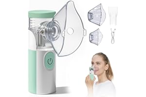 BEURER Nebuliser Machine for Adults & Kids,Handheld Nebulizer with Charging Function,with 2 Masks and Mouthpiece, Handheld Nebulizer Easy to Use & Clean, Suit for Home & Travel