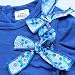 TiaoBug Baby Girls Outfits Bowknot Top T-Shirt Shorts Pants with Headband Clothing Set 6-12 Months Blue