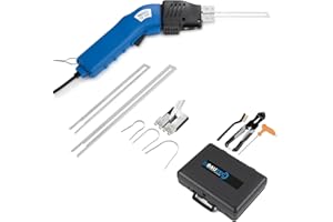 BAUTEC Styroporschneider Styrocutter 250W DX » Dauerbetrieb » Set 15 (gerade Klinge 150+200mm | Nutenschneideschlitten klein mit 3 Klingen) » Handschneider für WDVS » Hartschaumschneider » Thermosäge