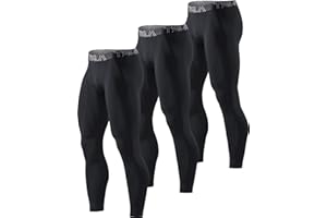 TSLA Men's Compression Leggings Running Tights Trousers, Cool Dry Gym Workout Jogging Sports Base Layers Bottoms Pants