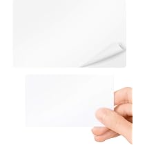 Cartes PVC Vierges CR80 - Lot De 100, Format 86x54 Mm, 760 Microns, Brillant, Avec Perforation Horizontale - 4