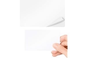 LANYARDS TOMORROW.CO.UK Autocollant en PVC Plastique – Lot de 10 cartes vierge Blanc Standard CR80 Format carte de crédit 86 x 54 mm d'épaisseur 320 Micron avec 175 Mic d'impression Cartes Dos de papier pour imprimantes