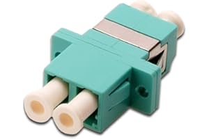 DIGITUS Acoplamiento FO, LC / LC, OM3, Multimodo, Fibra Óptica, Tecnología de Redes, Color Aqua