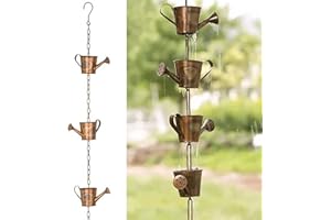SDYGDB Kettle Rain Chain Metal Rings Kettles Rain Chains Decorative Rain Catcher Chain Hanging Rain Chain Garden Artwork Decoration Pendant for Home Outdoor Garden Patio(kettle)