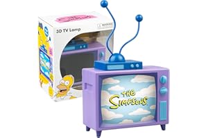 Grupo Erik Battery Lamp - The Simpsons Gifts | Desk Lamp Table, Mood Light, Gaming Light | The Simpsons Figures - TV with Bendable Antennas, Cool Room Decor