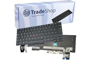 Trade-Shop Tastiera originale per PC portatile QWERTZ per Lenovo ThinkPad Edge E490 E485 E495 T480S T490 T495 P43s / con mousestick, retroilluminazione
