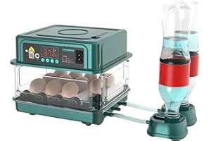 EZNAOBO Couveuse entièrement automatique pour œufs de poule, caille et canard - 10/15/24/36 œufs - Avec retournement automatique des œufs et humidification automatique - Pour œufs de poule, caille et canard