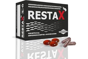 WIKENFARMA Restax 30+30 per alopecia androgenetica maschile. Antiandrogeno, ferma caduta di capelli e stimola ricrescita, softgel in olio di serenoa repens con massima purezza e dosaggio, formulazione bifasica