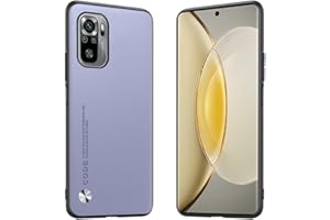 Longstong Funda para el Redmi Note 10S / Redmi Note 10 (4G) / Poco M5s (6.43") Carcasa de Cuero Metálico de la Serie Code - Púrpura Claro