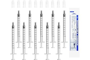 JOYSKY 10Stück 1ml Spritze mit Luer Kunststoffspritze Ohne Nadel für Nachfüllen und Messen Öl Klebstoffapplikator von Flüssigkeiten Füttern von Haustieren wissenschaftliche Labors,1ml Kolostrum Spritze