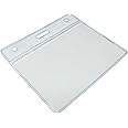 Customcard ltd Clear ID Badge Pocket Plastic Wallet Large (Size 79 x 99mm) Pack of 50 CPL50