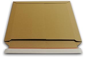 ENVELOPPEBULLE Lot de 10 Enveloppes carton vinyle 33 tours format 350x350 mm