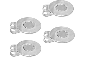 LIYANHU 4 Pcs Golf Marker Hat Clip, Magnetic Golf Ball Marker Hat Clip Golf Ball Markers With Hat Clip Golfer Gifts Golf Sports Court Accssories Golf Marker Magnetic Clip,for Golf Bags Hats Belt Pocket etc
