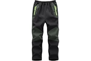 Echinodon Kinder Softshellhose Gefüttert Hose Wasserabweisend Winddicht Warm Jungen Mädchen Outdoor Wandern Hose Herbst Winter