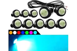 KAIDENGZHE 10pcs 23mm 9W Eagle Eye LED Light DRL Fog Light Motorcycle Light Daytime Running Lights DRL Tail Backup Light Car Motor Marker Lights(Ice blue)