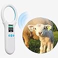 banapoy Pet Microchip Scanner, 500 Data Storage Cat Dog Chip Reader Wireless RFID Animal Chip ID Reader for EMID FDX B, Handheld Portable Animal Tag Reader with Screen for Cow Sheep Rabbit