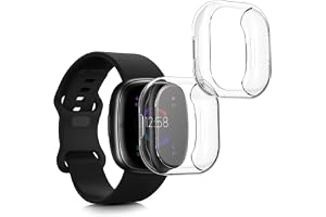kwmobile 2 x skal kompatibelt med Fitbit Versa 4/Sense 2 – silikon fullbody skyddsskal set