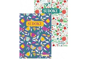 LN LNA NAMAA A5 Pocket Floral Sudoku Challenge Books - Book 1 & 2, Each includes 110 Pages - Lna Namaa