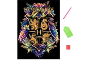 ZHLEARDA Magic Academy Diamond Painting, 5D Peinture Diamant, DIY Diamant Painting, Diamond Painting Adulte, Broderie Diamant Kit Complet, Kit Broderie Point de Croix pour Salon Murale 30x40cm