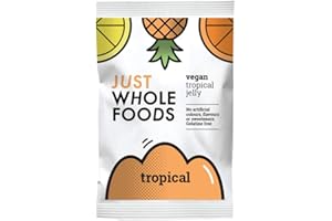 3 x Just Wholefoods Organic Tropical Real Fruit Flavoured Jelly Crystals 85g