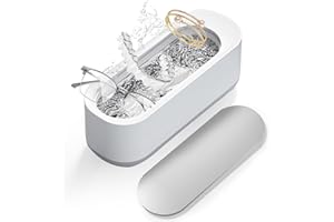 POELOISY Pulitore ad Ultrasuoni Professionale 45KHz, Lavatrice ad Ultrasuoni 300ml per Gioielli Occhiali Orologi Protesi Dentarie, Pulizia Profonda 360°, Ultrasonic Cleaner Portatile in Acciaio Inossidabile