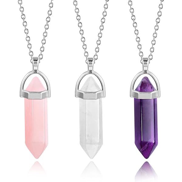 Collier Fait Main Rubellite Rose Et Cristal - Longueur 18 Pouces - Cadeau Romantique
