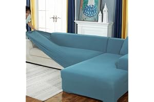 AYouge Sofabezug,Sofabezug Ecksofa-Sofabezug Stretch Sofabezug mit festem Schaumstoffstab für 1/2/3/4 Sitzer（L-förmiges Ecksofa erfordert Zwei）