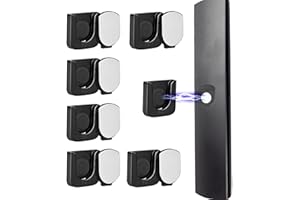 KALIONE 6 Stück Magnetische Fernbedienungshalter, Starker Magnethalterung, Wandmontage Fernbedienungshalter für Fernseher, Ventilator, Klimaanlage, Fernbedienungshalter mit selbstklebender Rückseite(Schwarz)