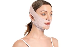 MKVZIYE Doppio Mento Maschera Viso,Fascia Viso Lifting,per il viso Per Facciale a forma di V per viso rassodante