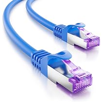 10 Câbles Réseau CAT7 DeleyCON 0.5m - 10 Gigabit - RJ45 Blindé SFTP PIMF - Cuivre - Pour Modem, Routeur, Switch