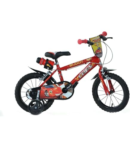 Disney Cars 16 Inch Children's Bicycle Red with Two Handbrakes