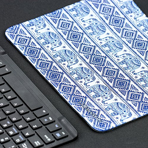 Gaming Mauspad(260 x 210 x 4 mm) ,Lizimandu Silent Designer Mousemat /Standard Size Anti-Rutsch-Gummi-Basis Mauspad(Elefanten/Elephant) - 5