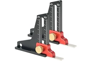 CIMSFCOR Deep Height Saw Gauge Table Saw Depth Height Gauge Aluminium Alloy Altimeter for Carpenters Woodworking Measurement (Pack of 2)