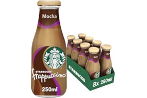 STARBUCKS Frappuccino Mocha Chocolate Flavour Low fat Coffee Drink Bottle 8 x 250ml
