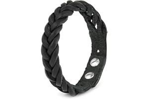 Simaru Męski pleciony skórzany pasek z prawdziwej skóry dla mężczyzn, regulowany rozmiar